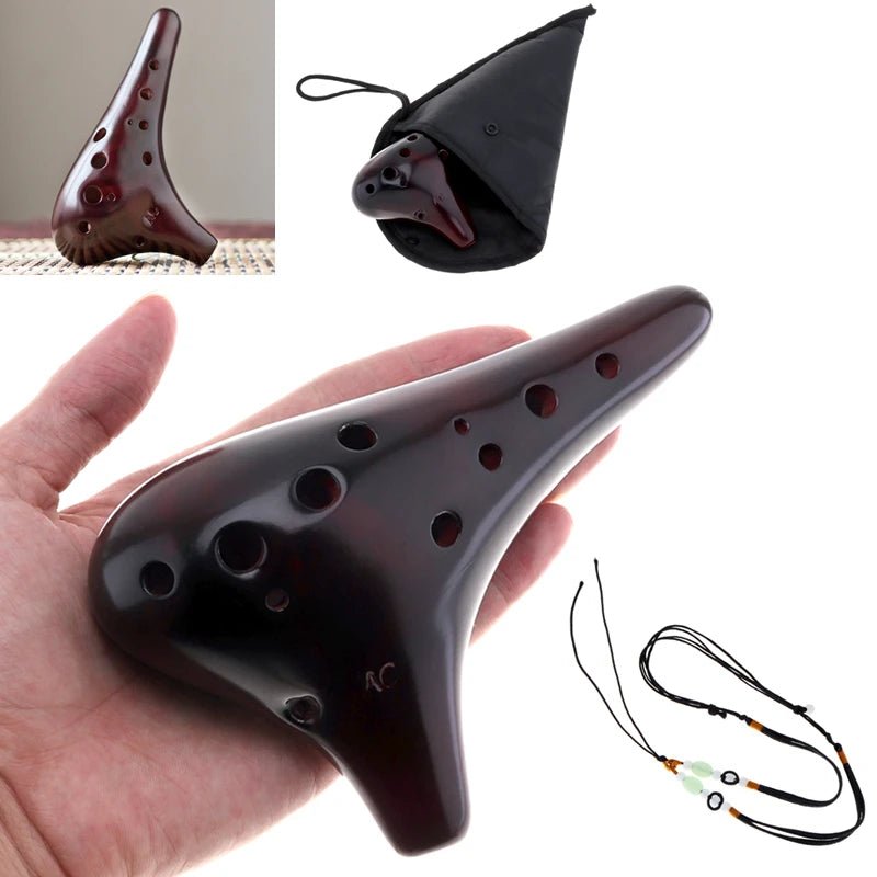 12 Hole Alto C Key Ceramic Ocarina Flute - Aura Sono