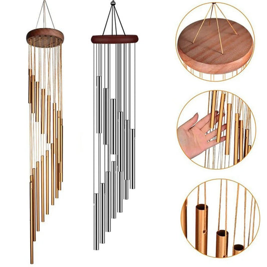 12 - Tube Aluminum Wind Chimes - Harmonious Outdoor - Aura Sono