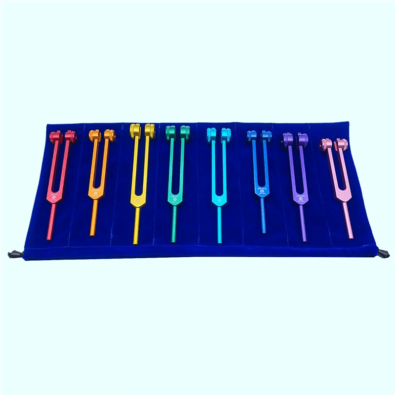 Chakra Tuning Forks Set 8 Pz - Harmonize Body, Sound Healing - Aura Sono