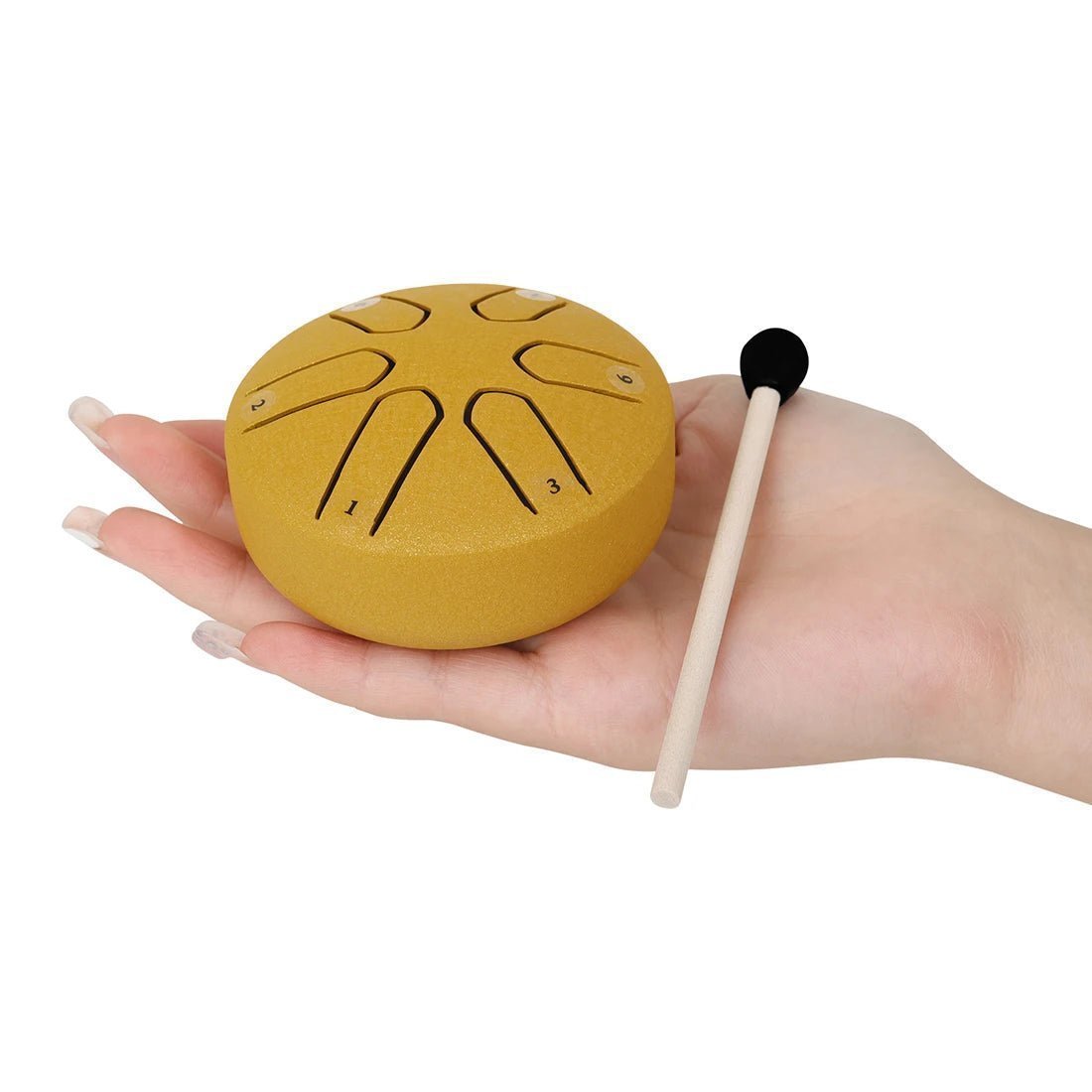 Mini Steel Tongue Drum with Drumsticks - Hand Pan Percussion Instrument - Aura Sono