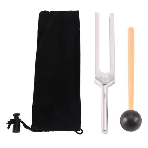 Precision Tuning Forks Set - 4 Units for Sound Healing (128 Hz, 256 Hz, 512 Hz, 528 Hz) - Aura Sono