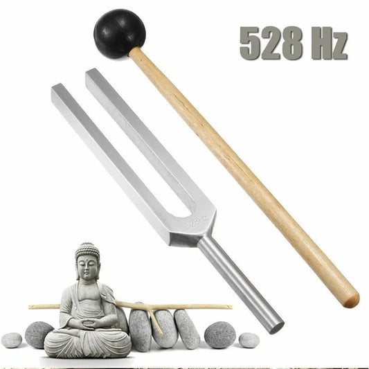 Tuning Fork 528Hz with Mallet - Precision Tuner for Healing and Meditation - Aura Sono